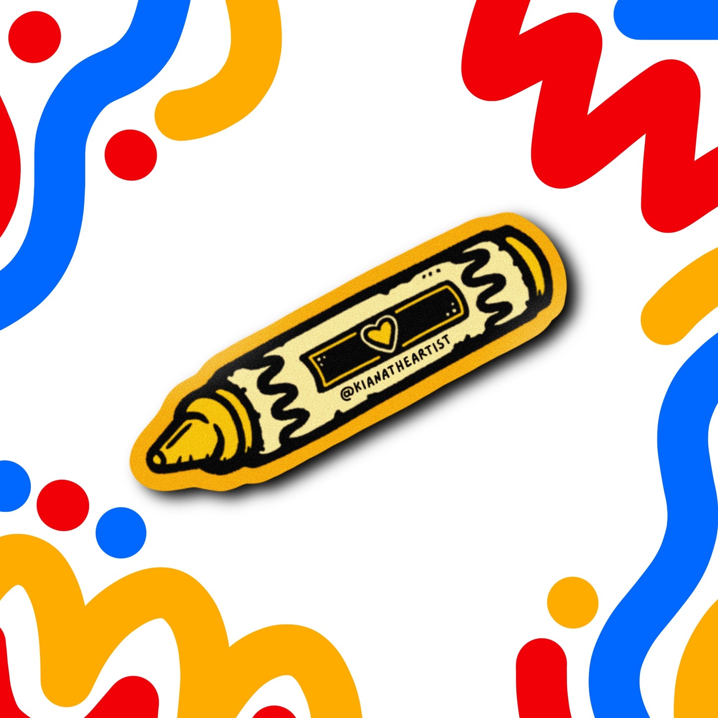 Sticker - Crayon Yellow