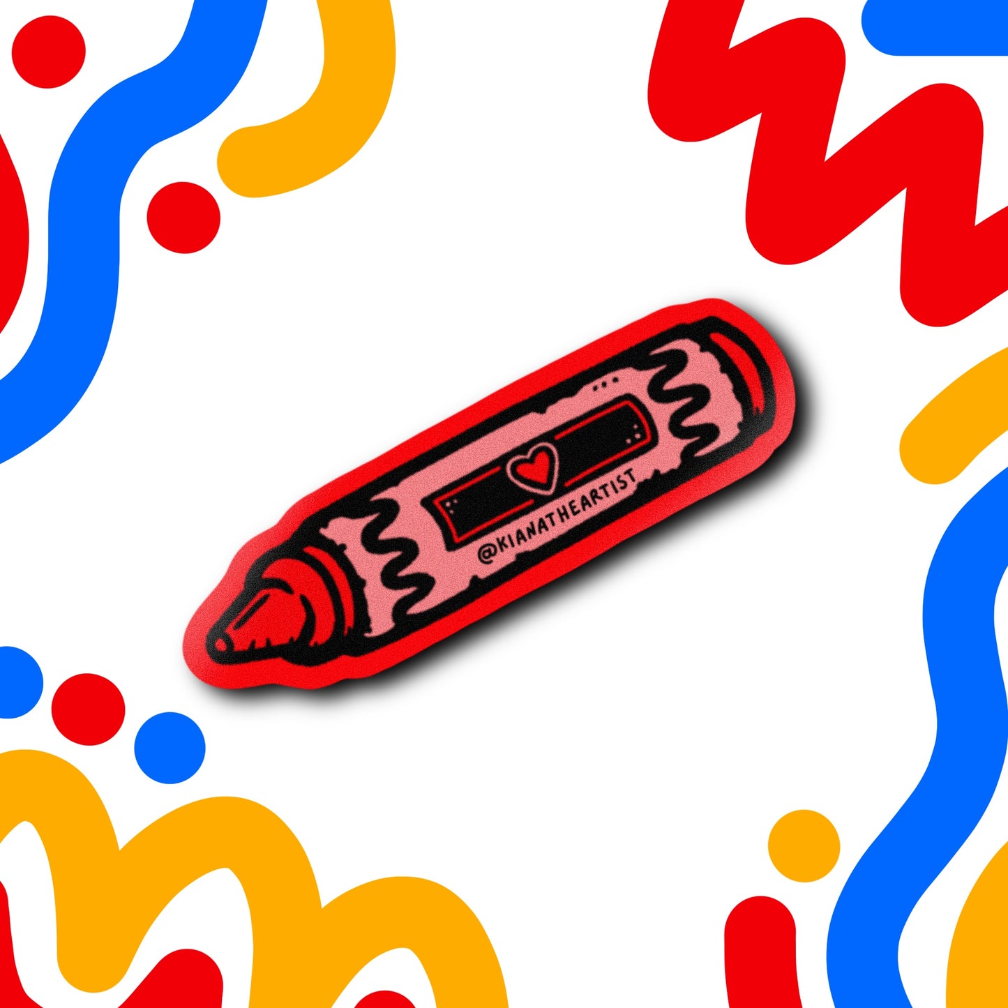 Sticker - Crayon Red